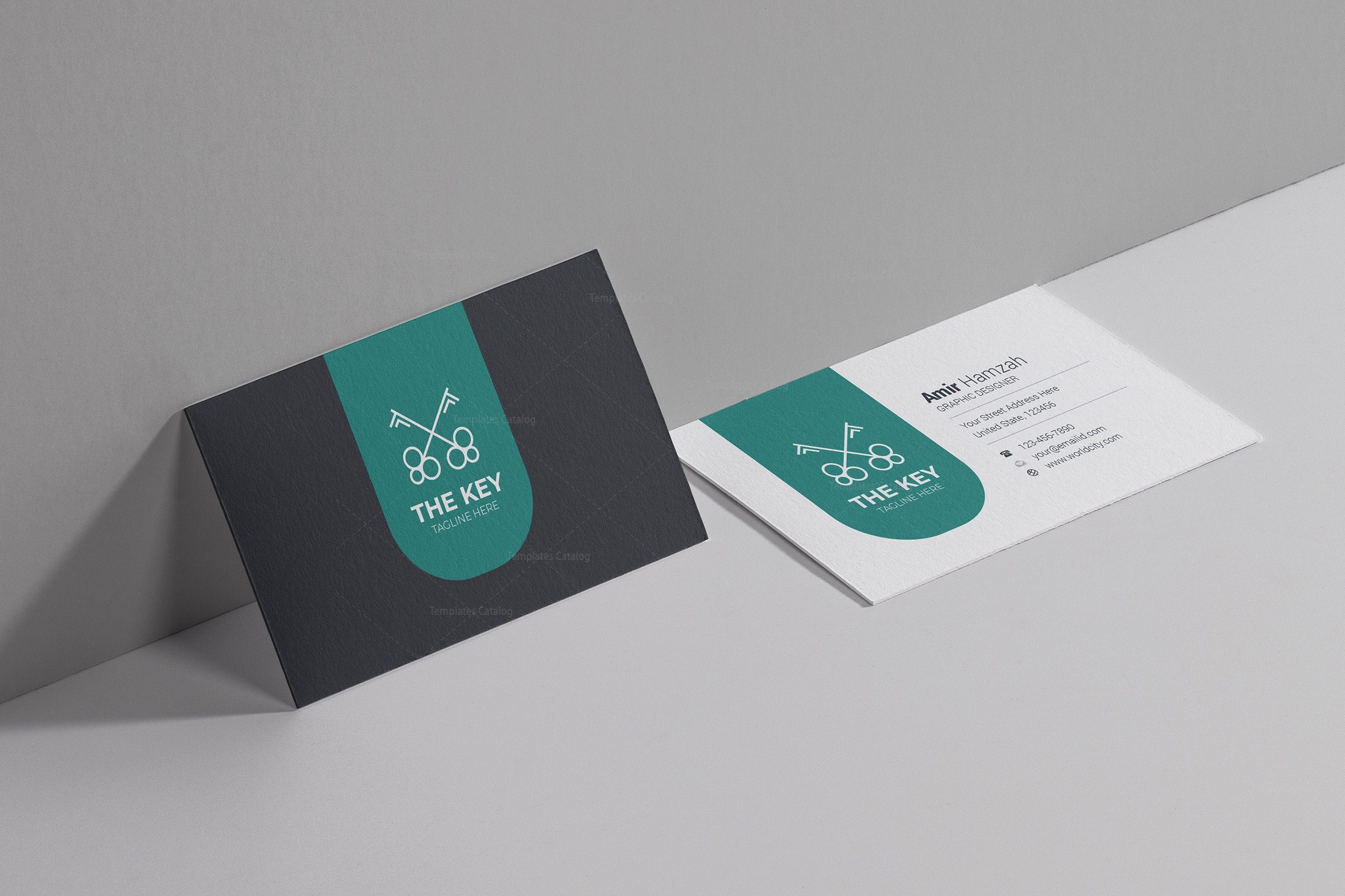 key creative business card design template 001785 template catalog