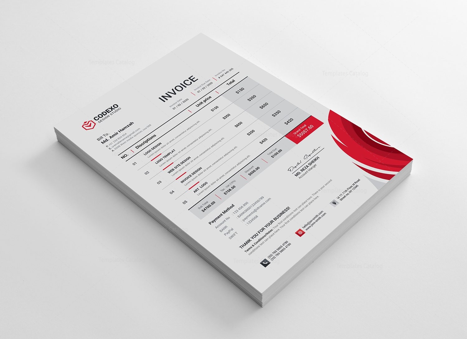 london professional corporate invoice template 001761 corporate invoice template