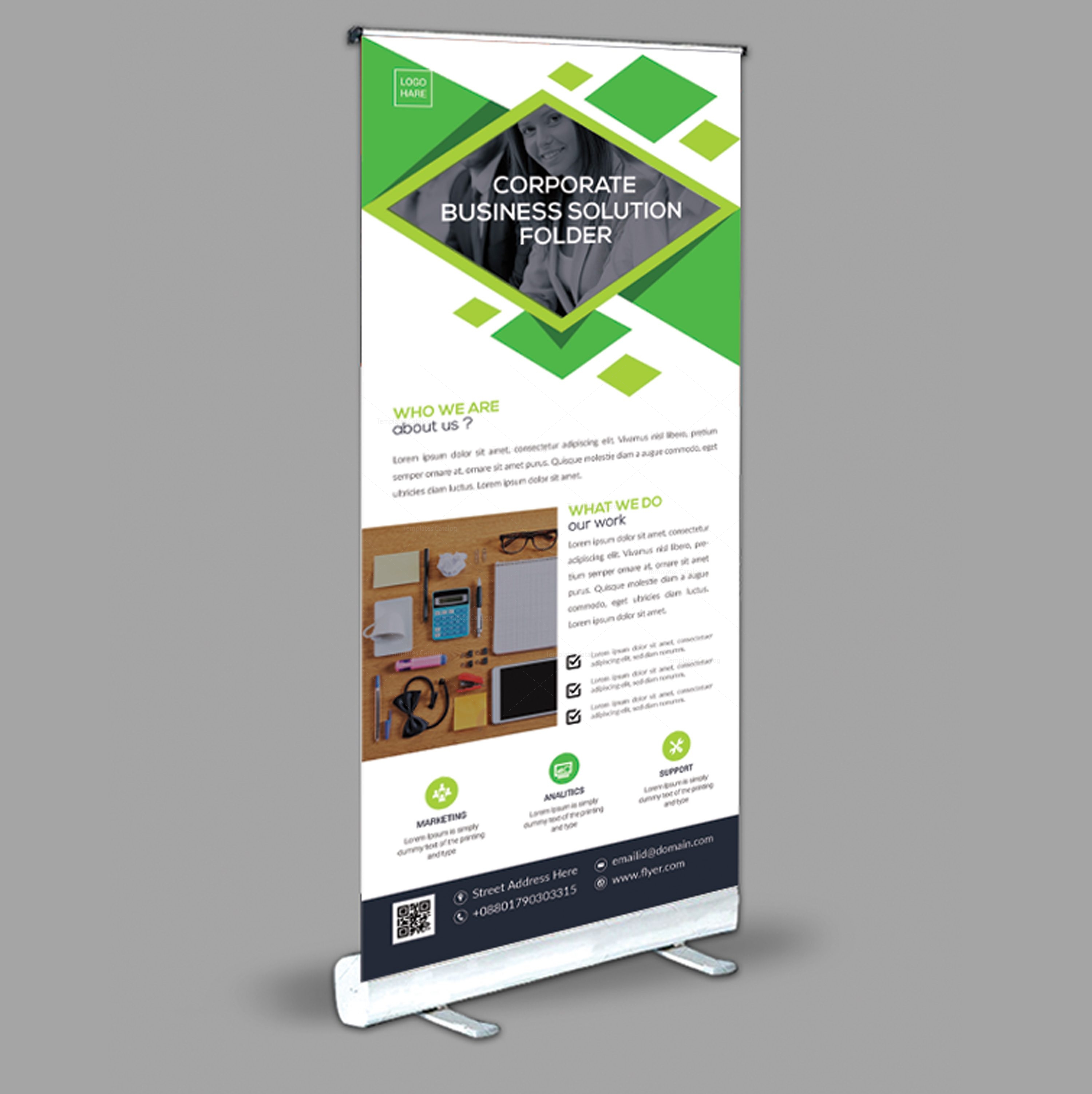 stylish roll up banner design template 001969 template catalog