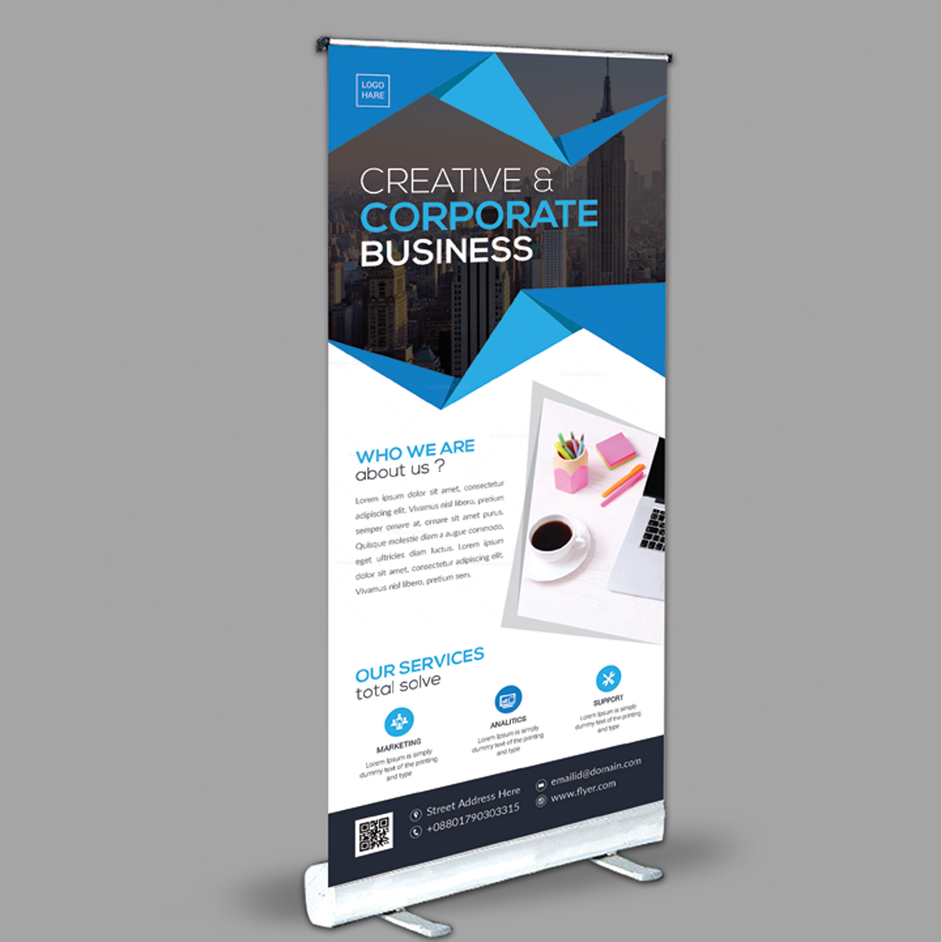 versatile roll up banner design template 001970 template catalog
