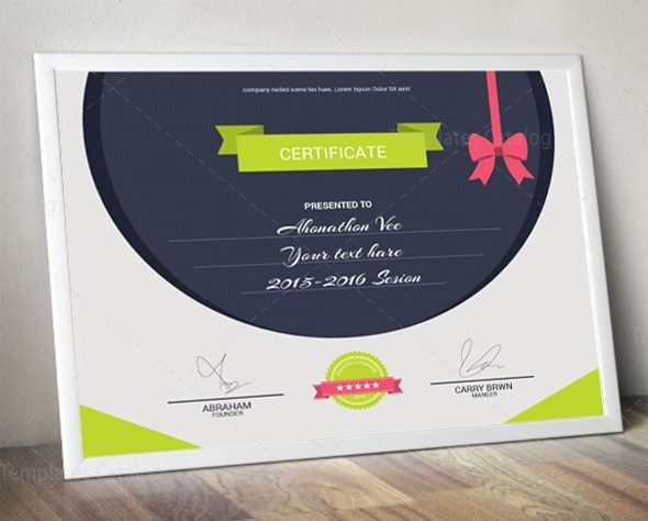 elegant certificate design template 002052 template catalog