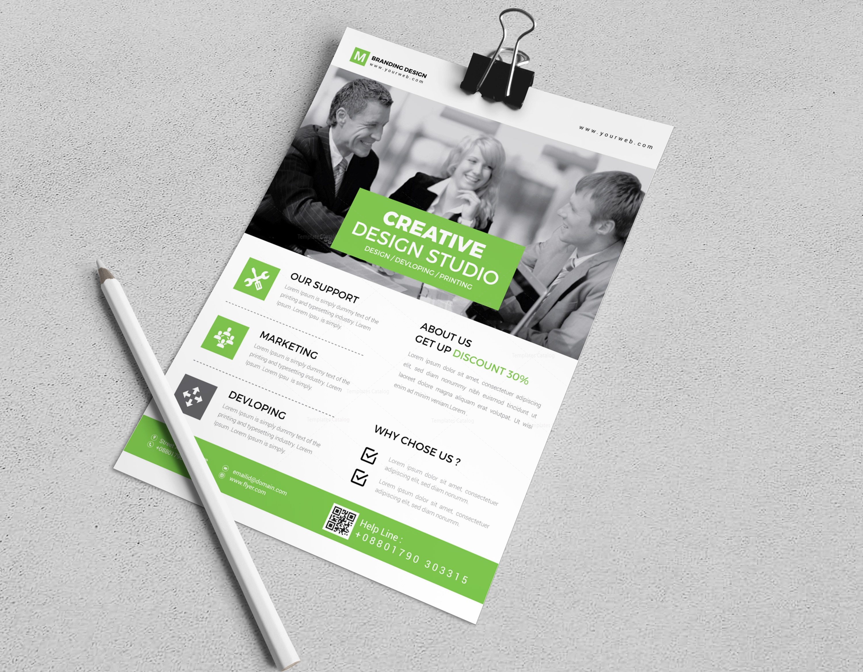 granite creative corporate flyer design template 002029 template