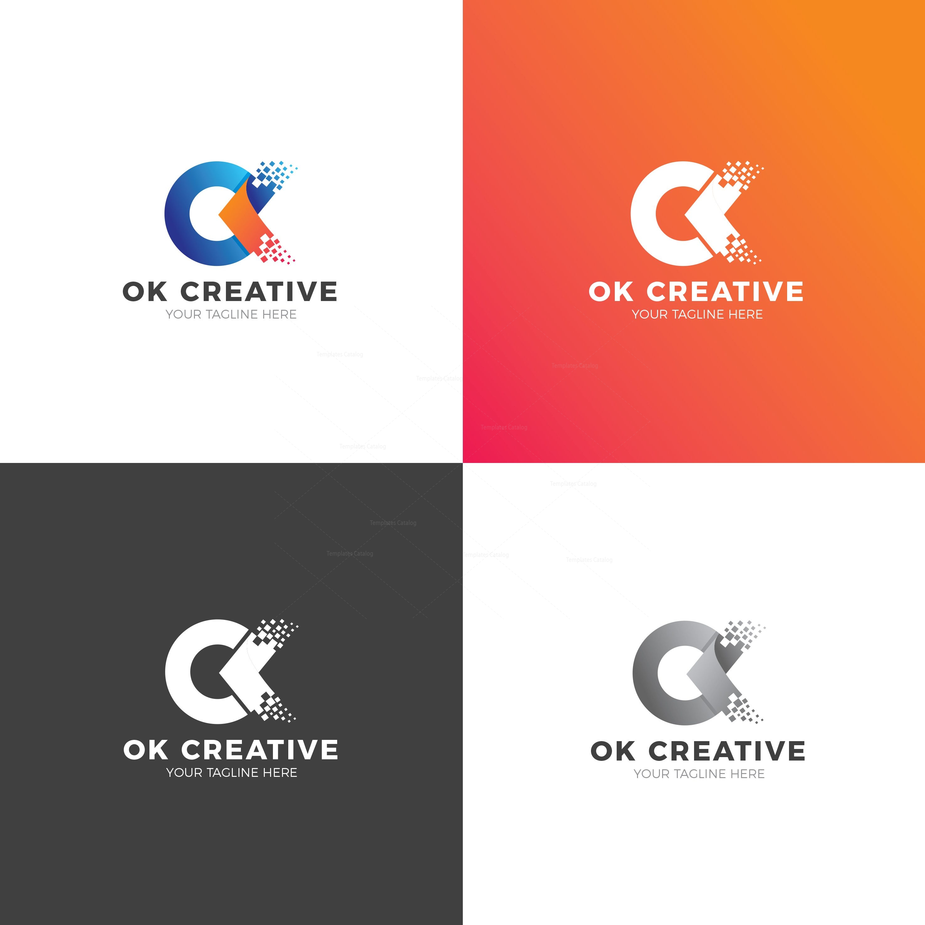 okay modern logo design template 002001 template catalog modern logo