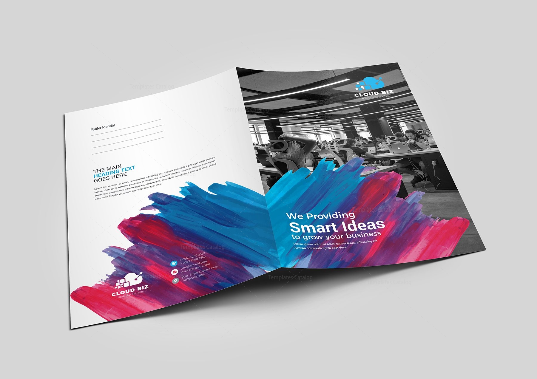 Paint Presentation Folder Design Template 002184 Template Catalog