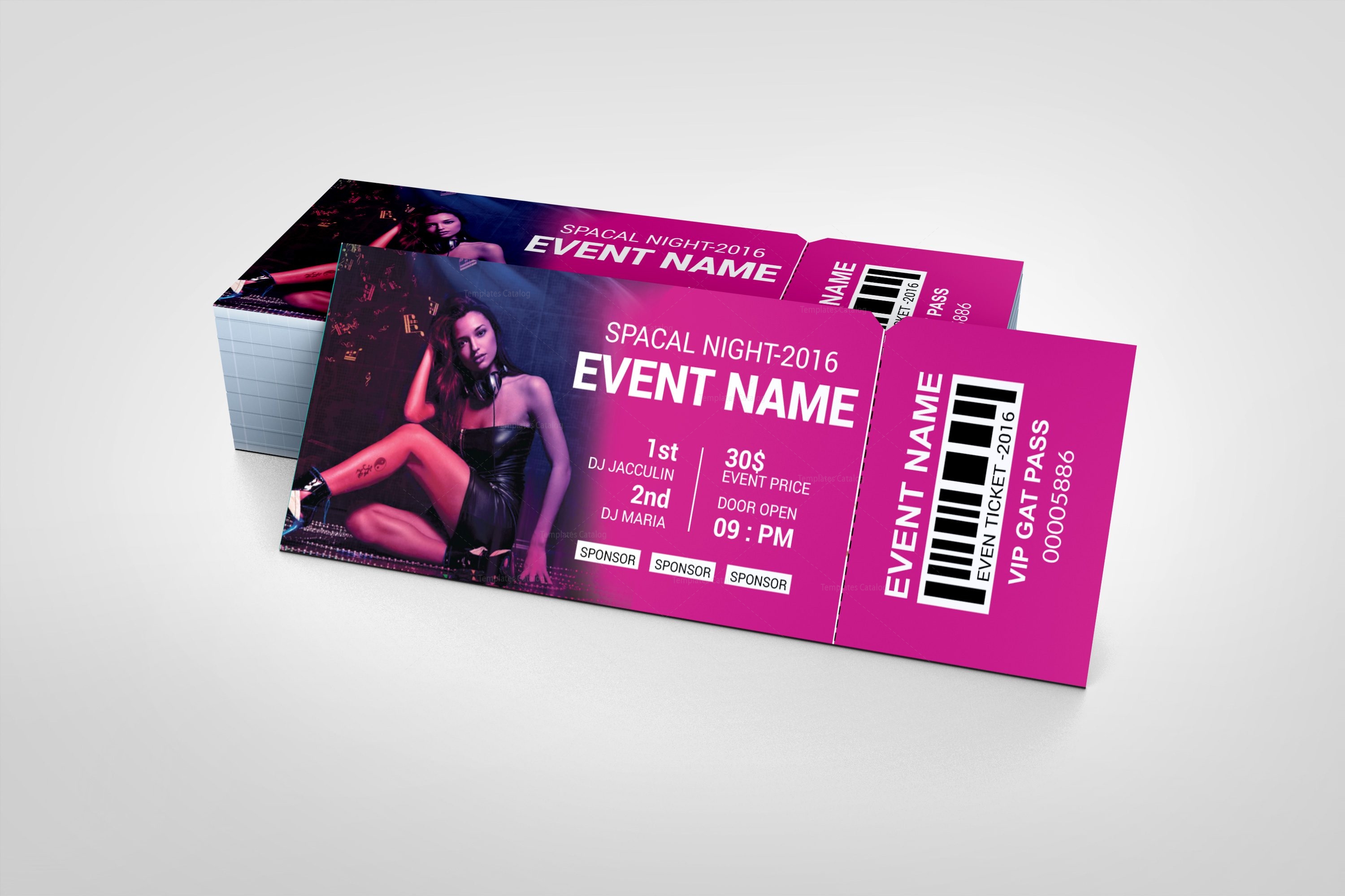 Ticket Template Psd Free