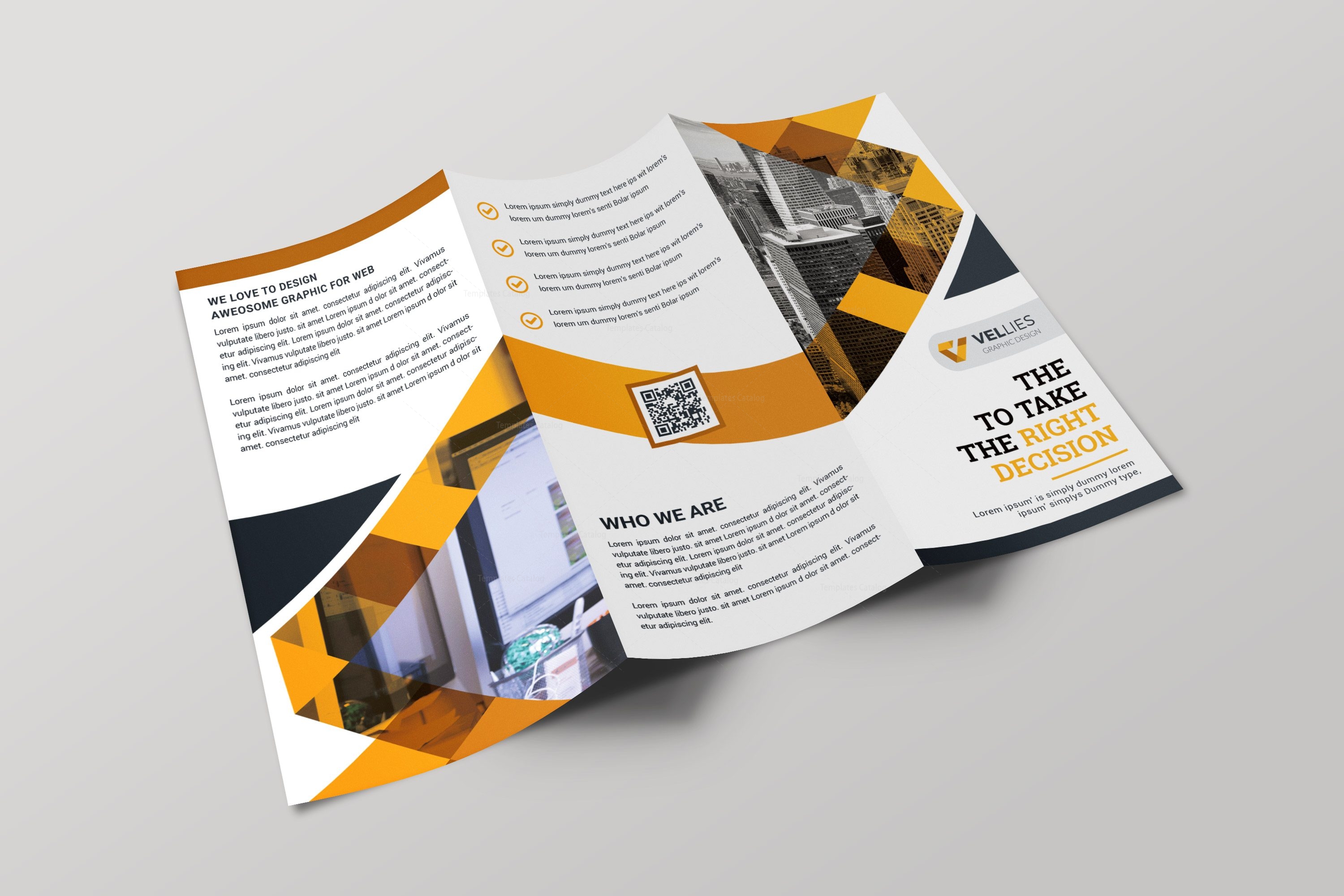 eps professional tri fold brochure design template 002261 template