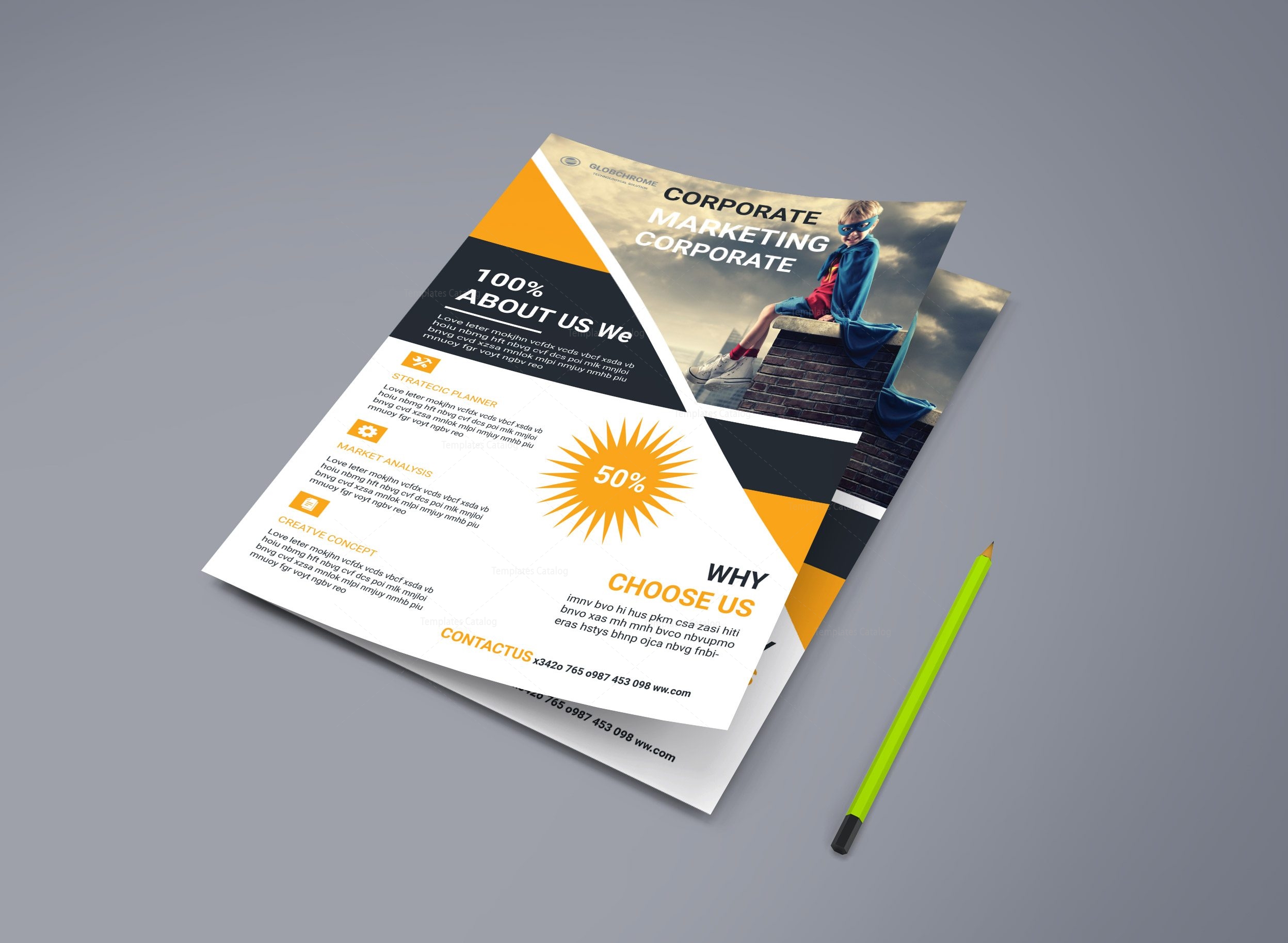 marketing corporate business flyer design 002219 template catalog
