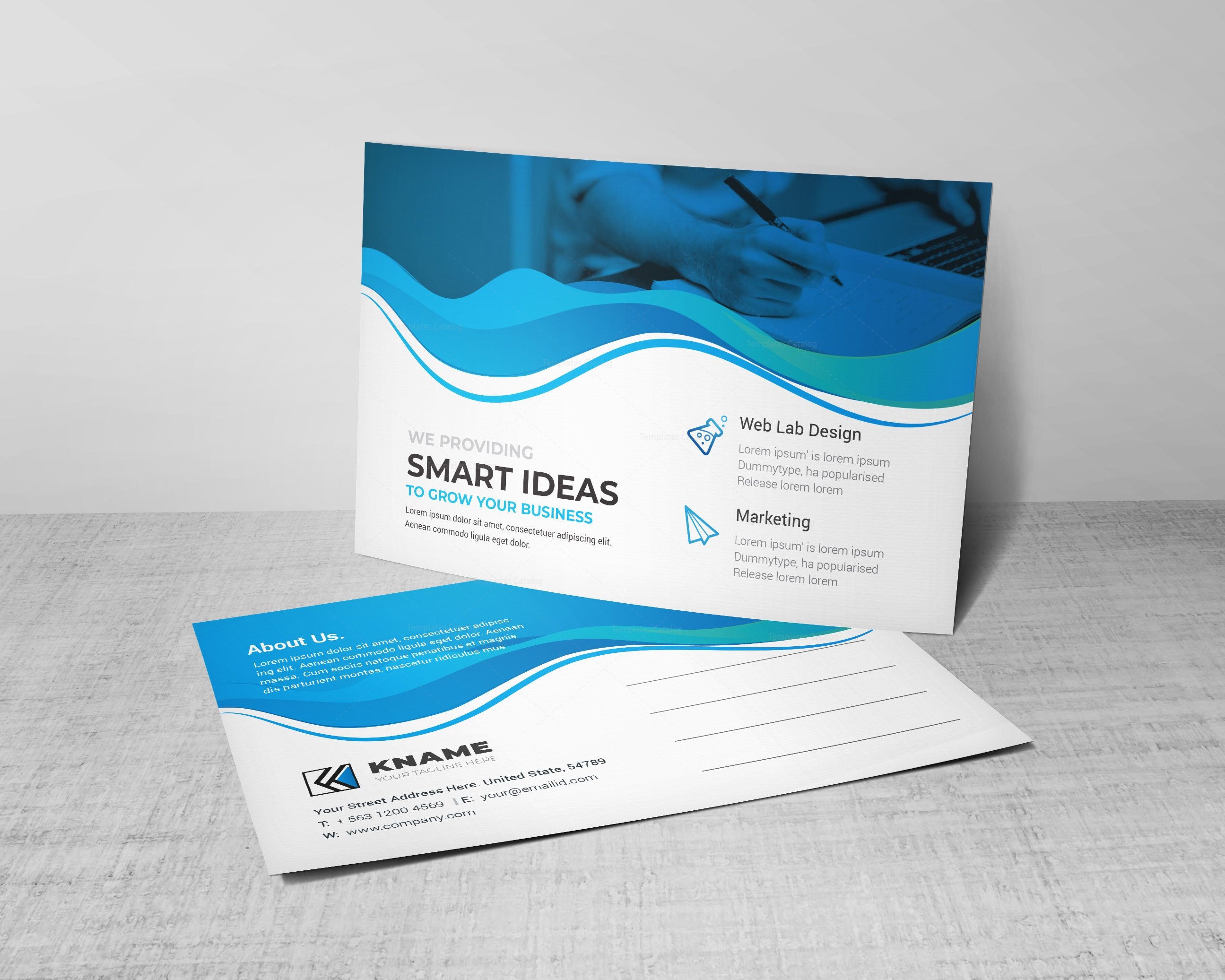 ocean professional postcard design template 002200 template catalog
