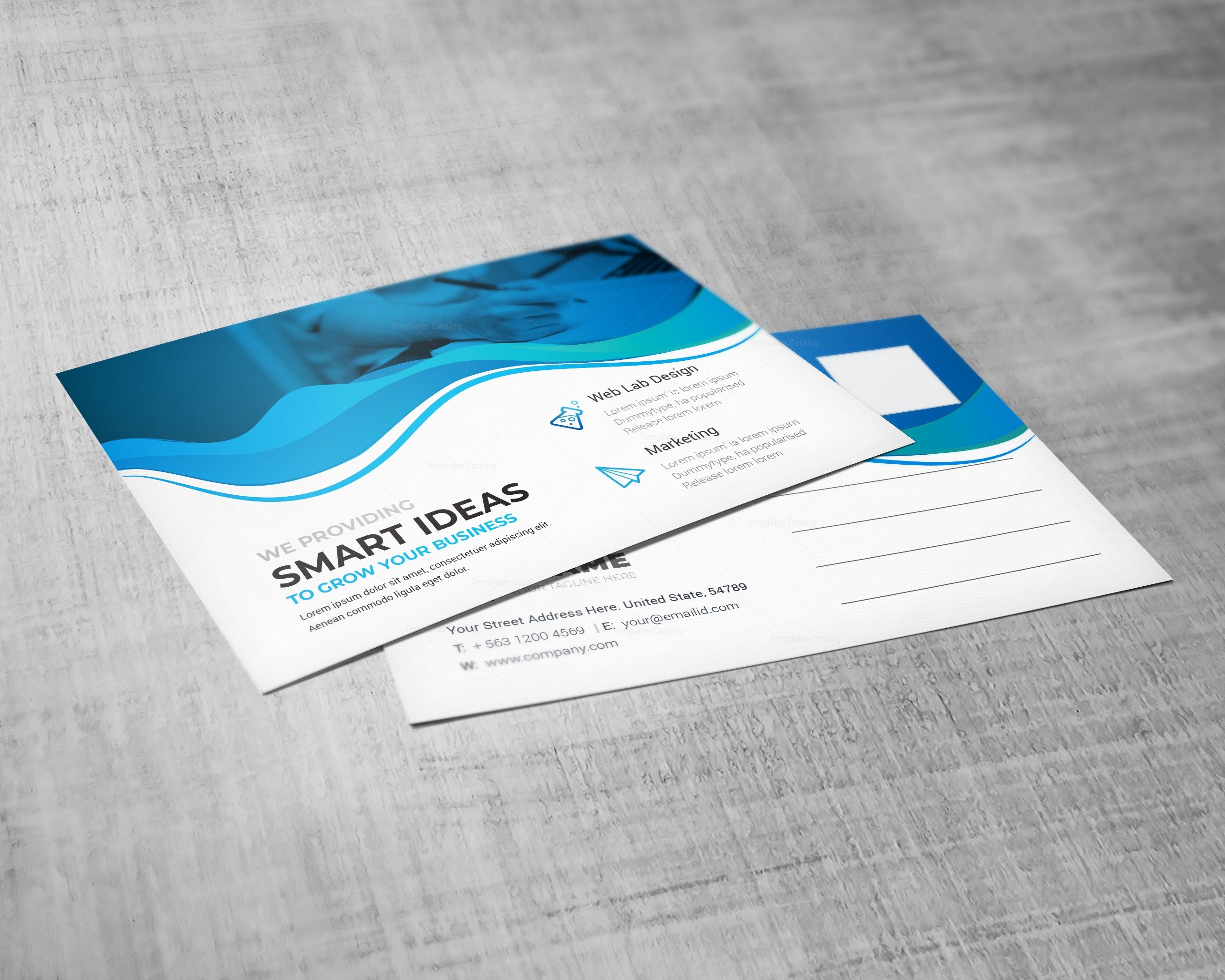 ocean professional postcard design template 002200 template catalog