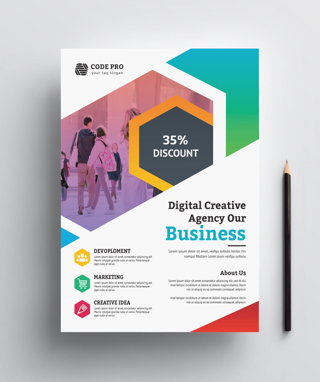 Education Business Flyer  Design  002410 Template Catalog