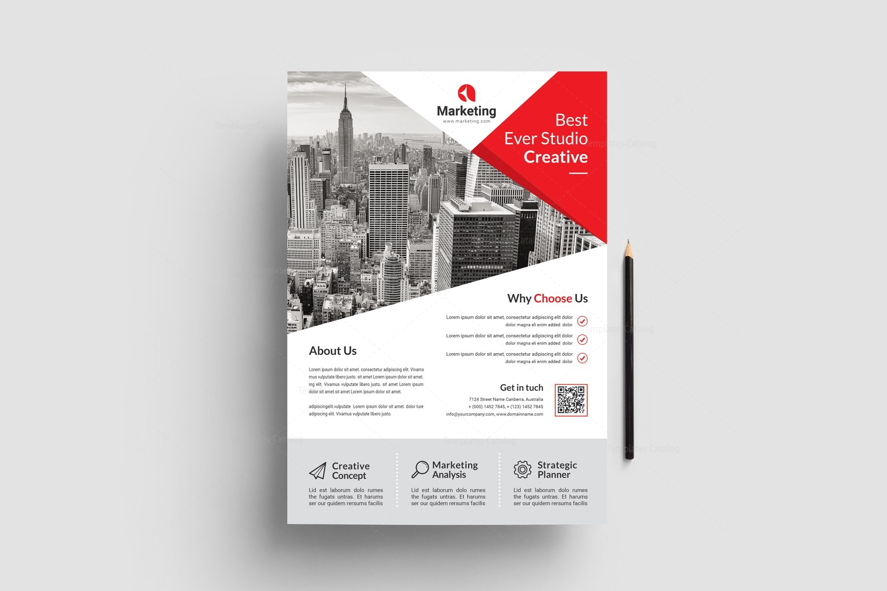 Download Professional A4 Psd Flyer Templates 002991 Template Catalog Yellowimages Mockups